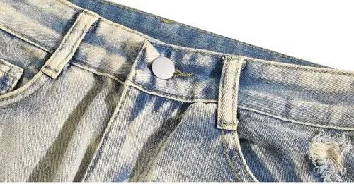 Jean Street trend personality ripped flame jeans Size US 32 / EU 48 - 3 Thumbnail