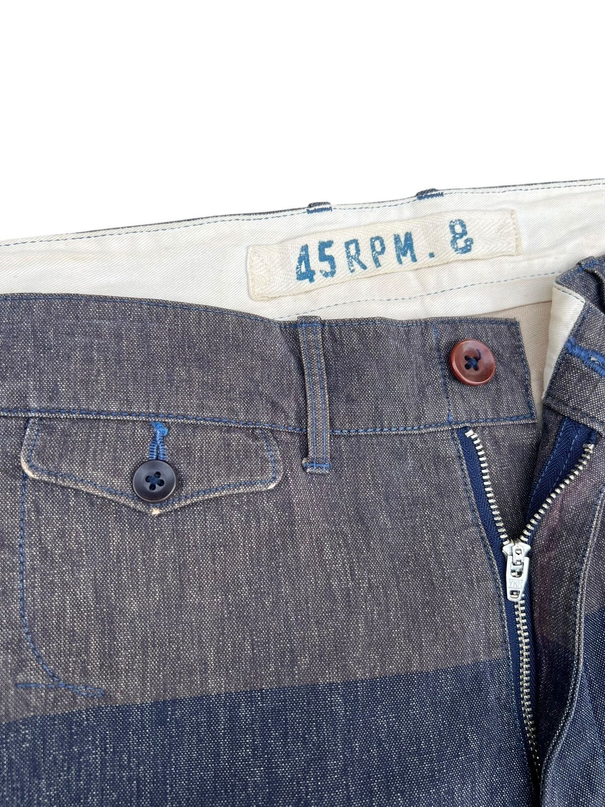 45rpm 45rpm Japan Fade Distressed Loose Trouser Chinos Pant Size US 35 - 7 Thumbnail