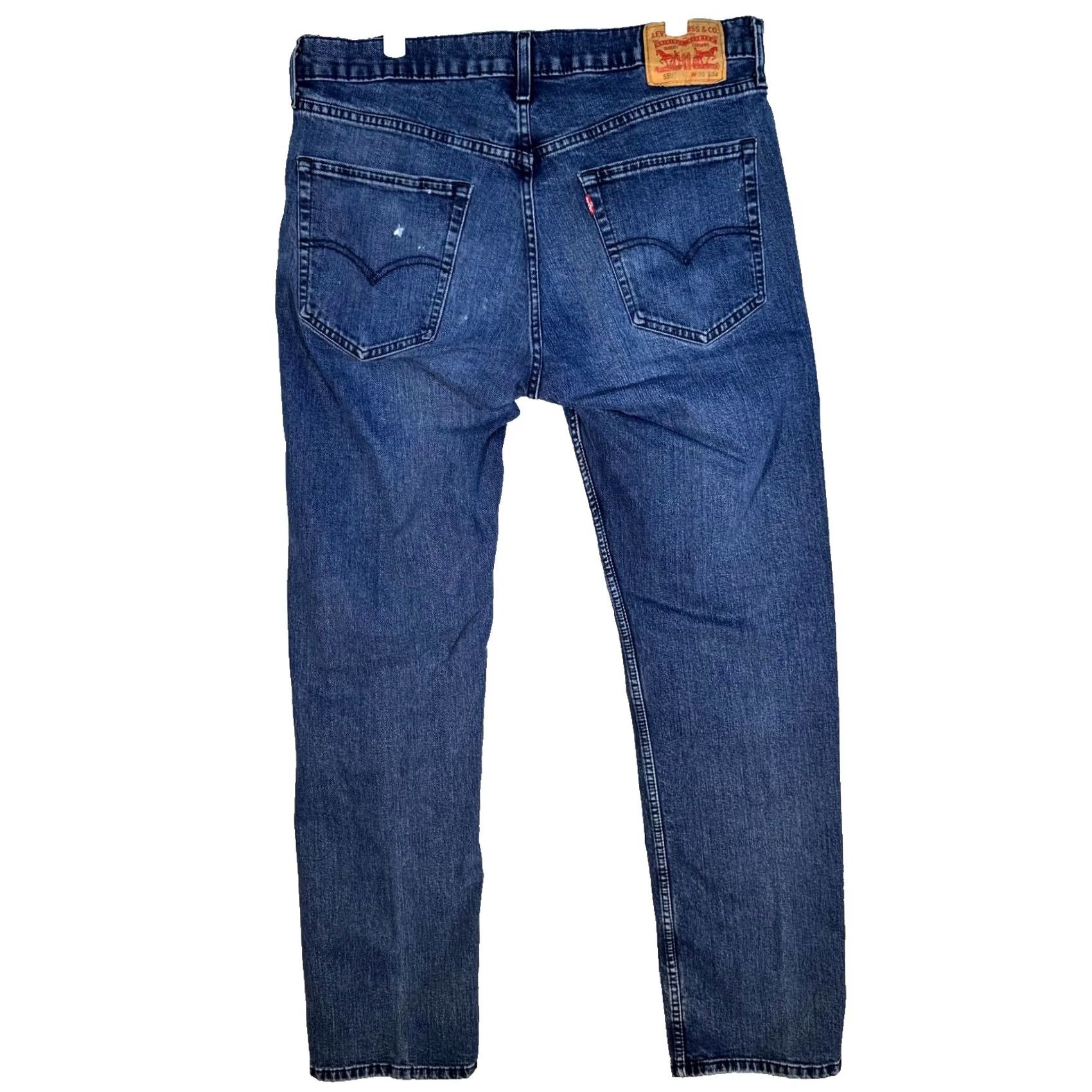 Levi's Levi's 559 Jeans Mens 36x34 Blue Denim Relaxed Straight Mid Rise Stretch Zip Fly Size US 36 / EU 52 - 2 Thumbnail