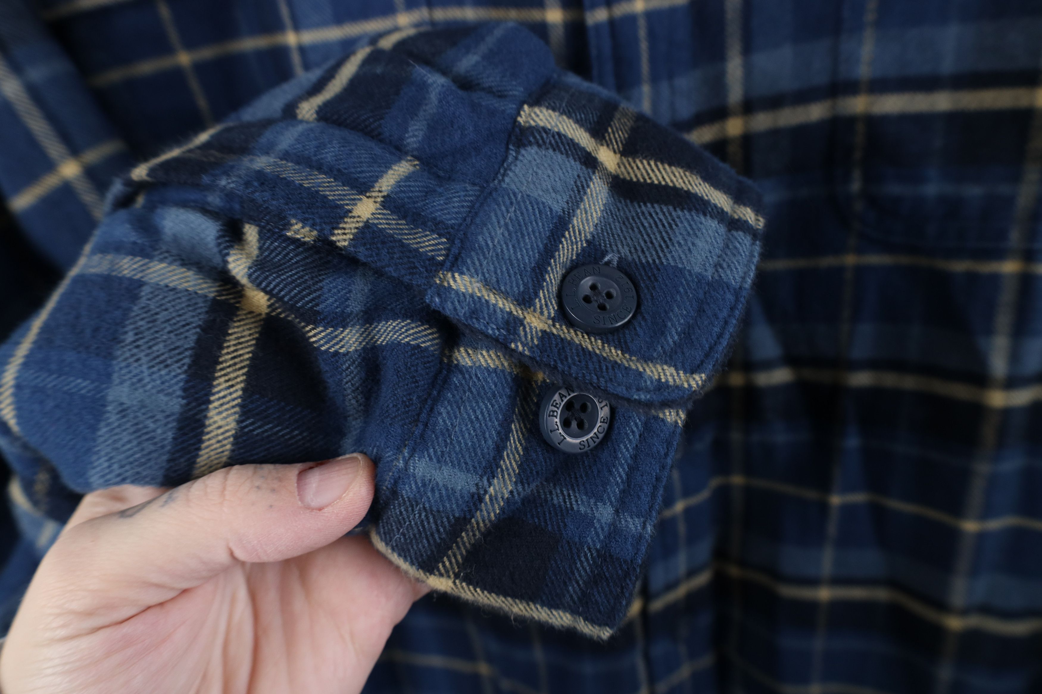 L.L. Bean Vintage LL Bean Lined Flannel Button Shirt Jacket Jac Shirt Size US XL / EU 56 / 4 - 4 Thumbnail
