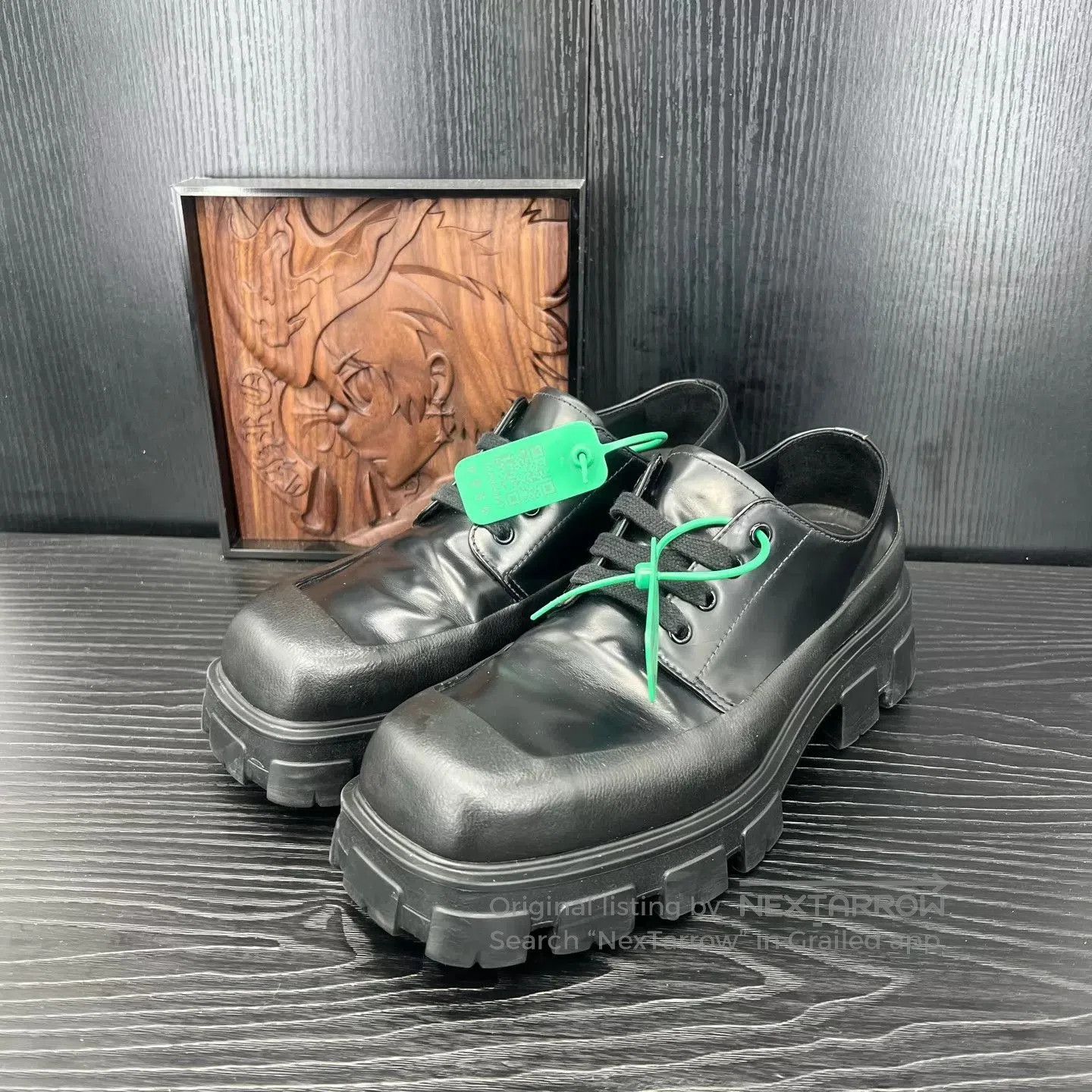 Prada Black Leather Chunky Sole Lace. Size US 8 / EU 41 - 1 Thumbnail