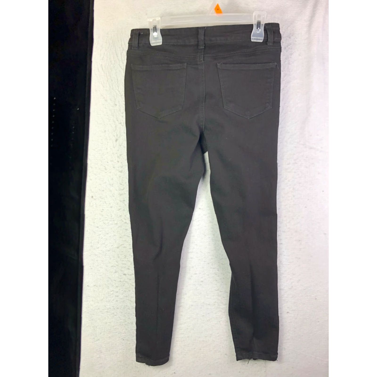 Vintage No Boundaries Juniors Jeans High Rise Skinny Black Denim Size 13 Distressed Size 34" / US 12 / IT 48 - 5 Thumbnail