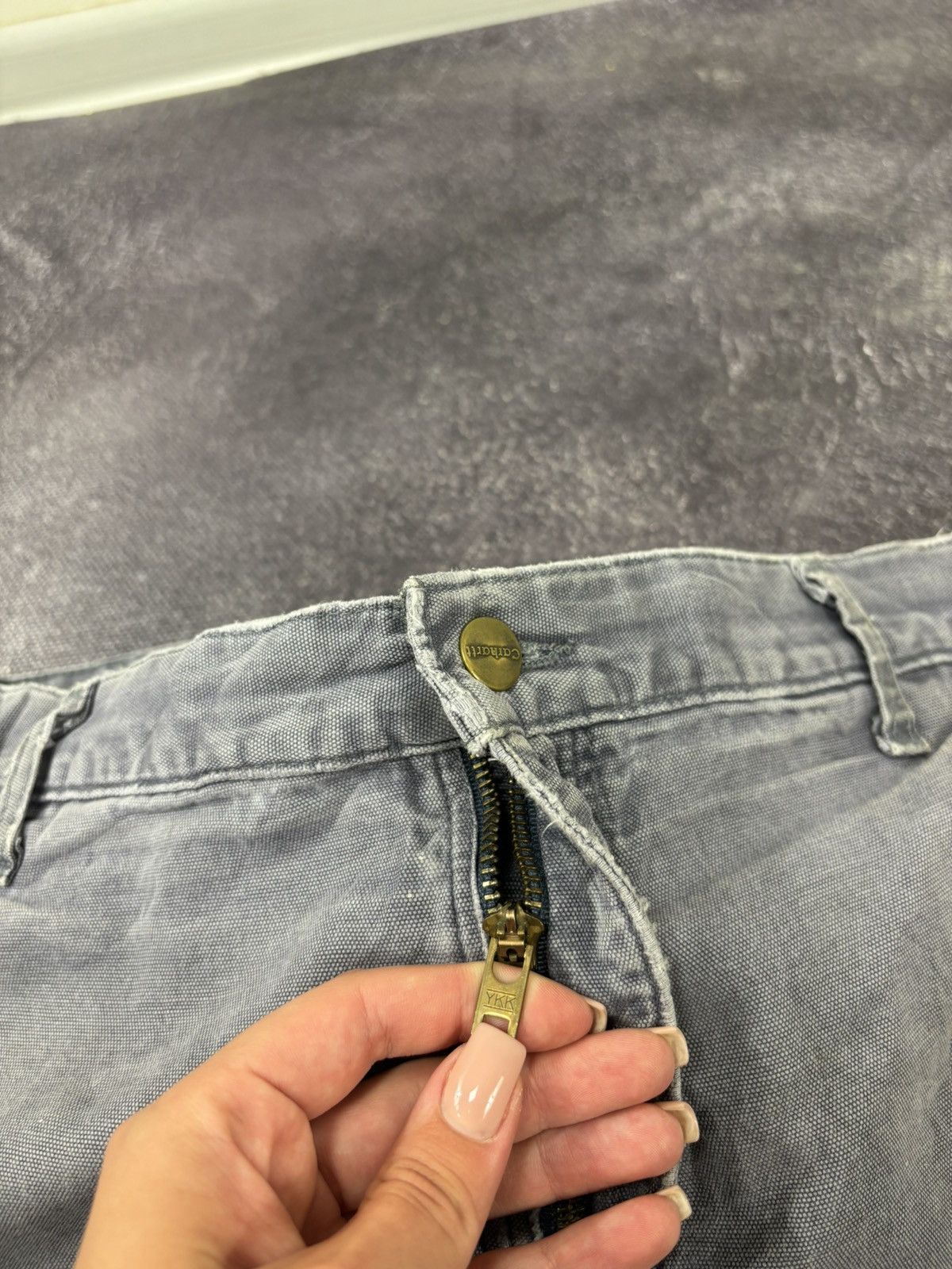 Carhartt Vintage 90s Carhartt Gray Work Hype Baggy Shorts Jorts Size US 36 / EU 52 - 13 Thumbnail