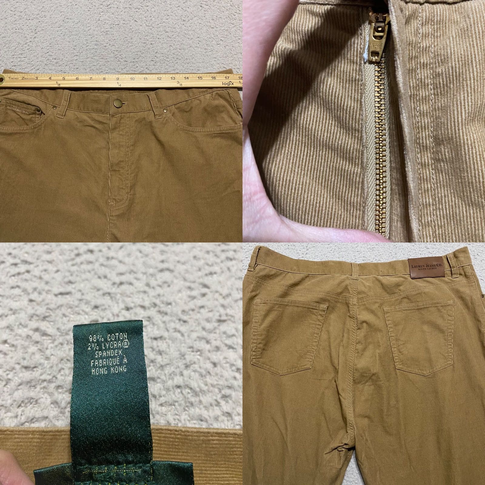 Ralph Lauren Ralph Lauren Jeans Co Womens Pants 16 Brown Corduroy High Rise Straight Casual Winter Fall Spring Mens Womens Girls? Size 38" / US 16 / IT 52 - 8 Thumbnail