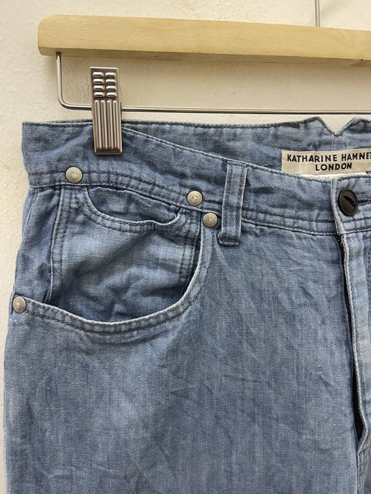 Katharine Hamnett London Rare Vintage KATHARINE HAMNETT LONDON Cotton Linen Pant Size US 30 / EU 46 - 11 Thumbnail
