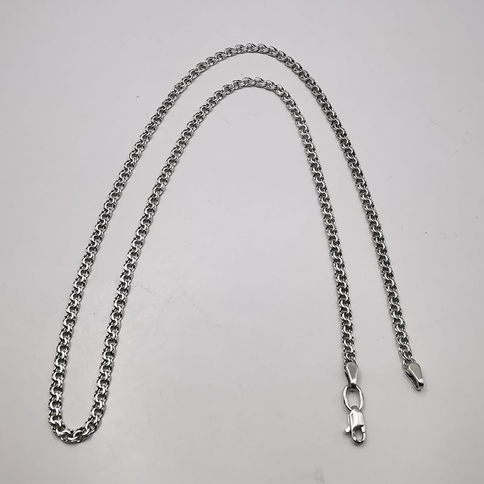 Sterling Silver Vintage Jewelry Chain Necklece,925 Sterling Silver 8,34g Size ONE SIZE - 1 Thumbnail