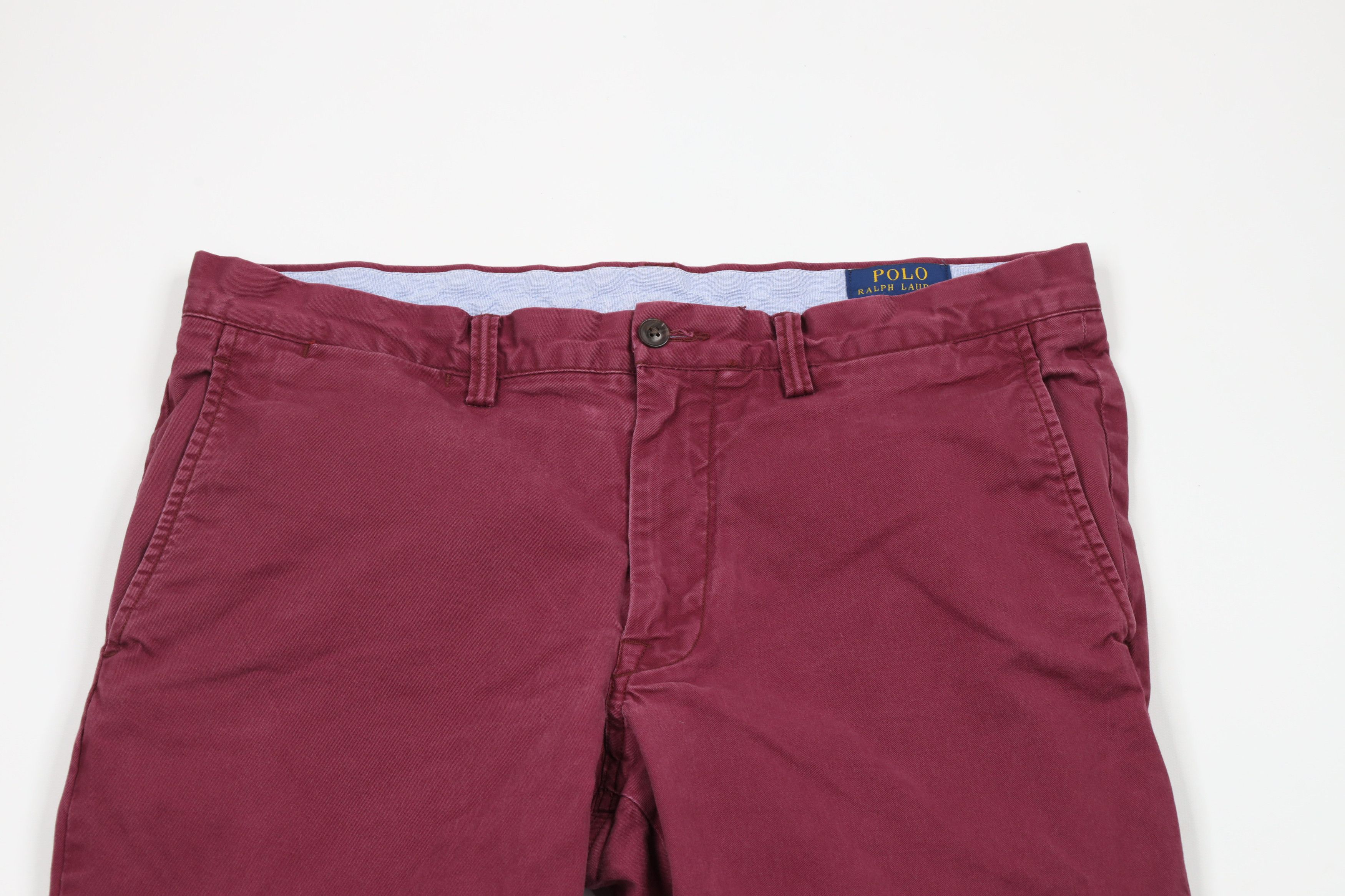 Ralph Lauren × Vintage Vintage Ralph Lauren oz Cotton Twill Chino Pants Burgundy Size US 34 / EU 50 - 2 Thumbnail