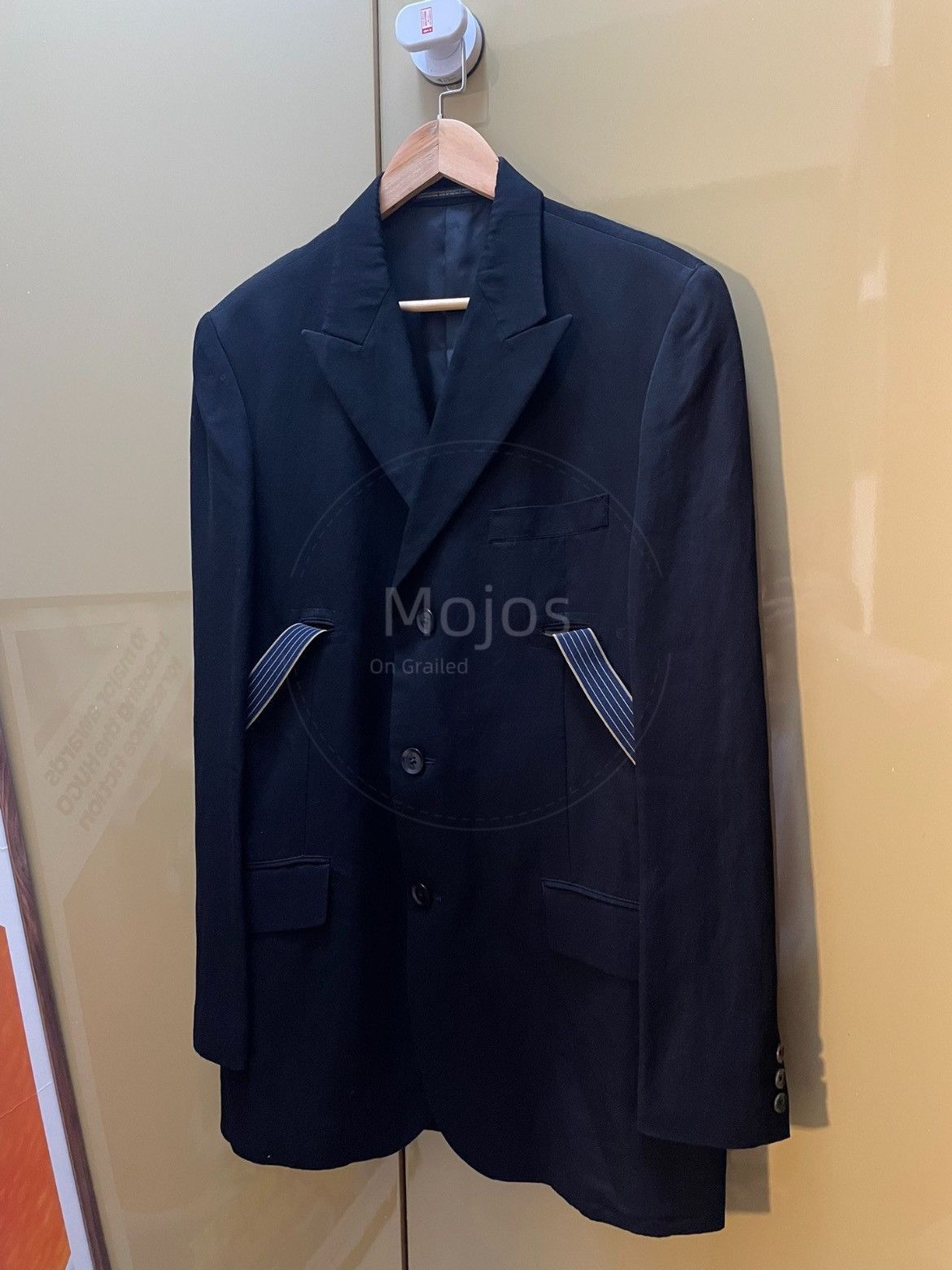 Yohji Yamamoto Sz 2 Yohji Yamamoto Pour Homme 07SS Stripe Jacket-2508 Size US M / EU 48-50 / 2 - 3 Thumbnail