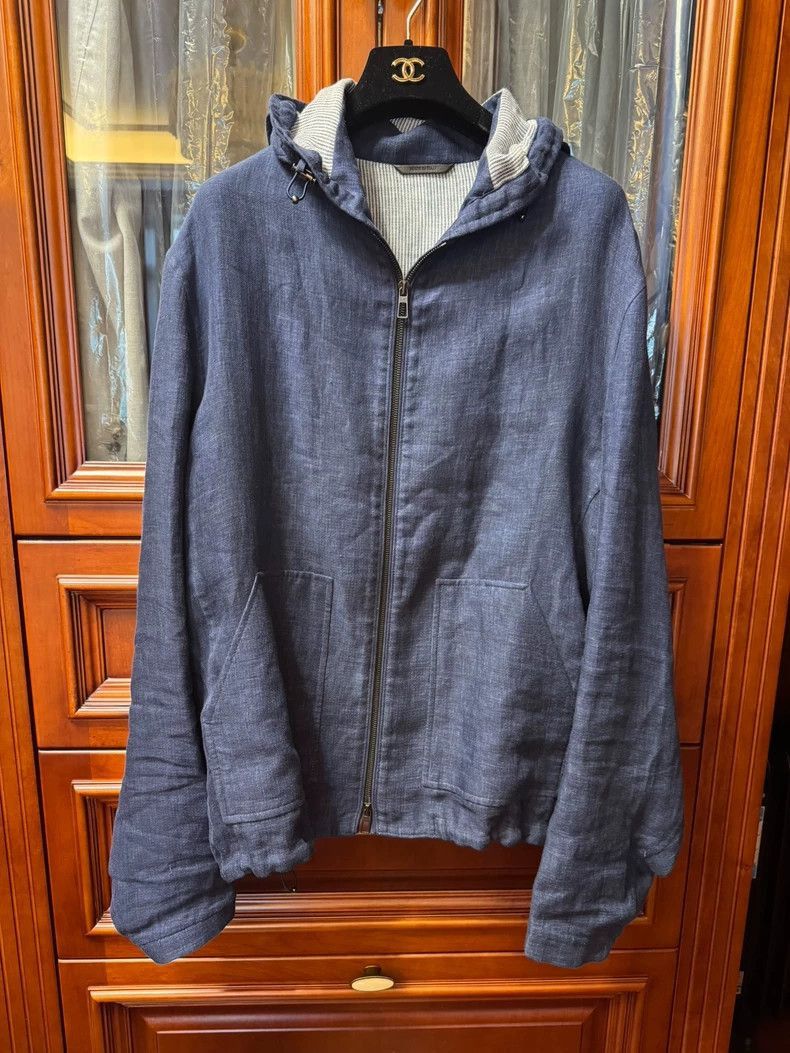 Loro Piana Loro Piana Voyager Hooded Jacket- Size US XXL / EU 58 / 5 - 1 Thumbnail