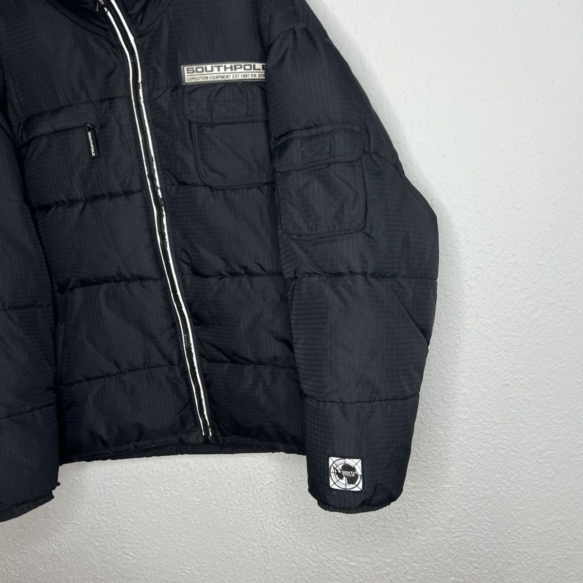 Southpole × Vintage Vintage Southpole Y2K Nylon Puffer Heavy Winter Jacket Black Size US L / EU 52-54 / 3 - 4 Thumbnail