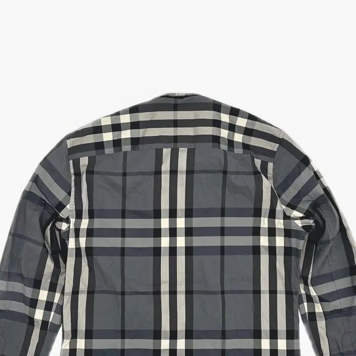 Burberry Burberry Burberry Gray Plaid Long Sleeve Shirt-2507 Size US M / EU 48-50 / 2 - 1 Thumbnail