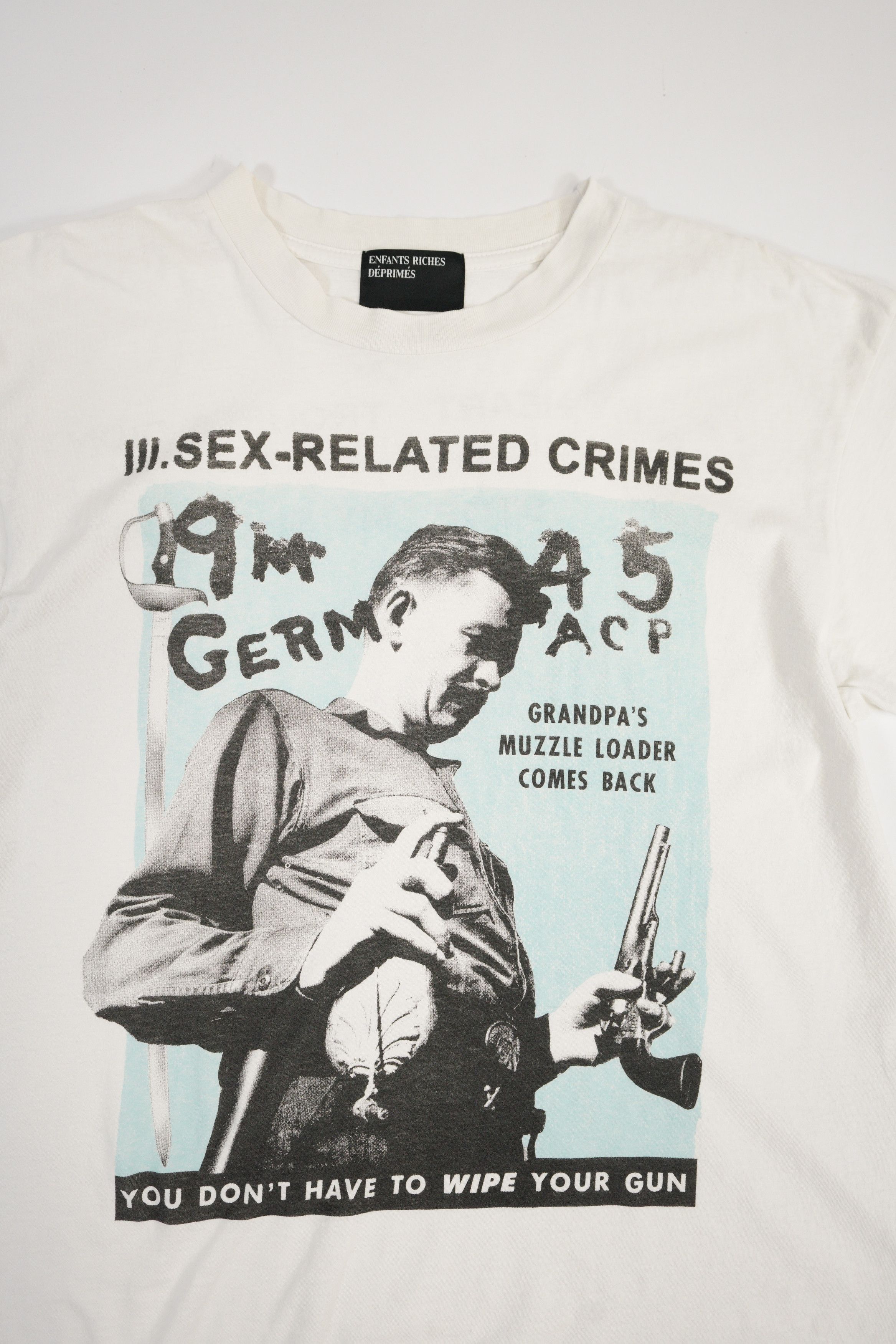 Enfants Riches Deprimes Enfants Riches Déprimés Crimes Printed Cotton-Jersey T-Shirt Size US M / EU 48-50 / 2 - 3 Thumbnail