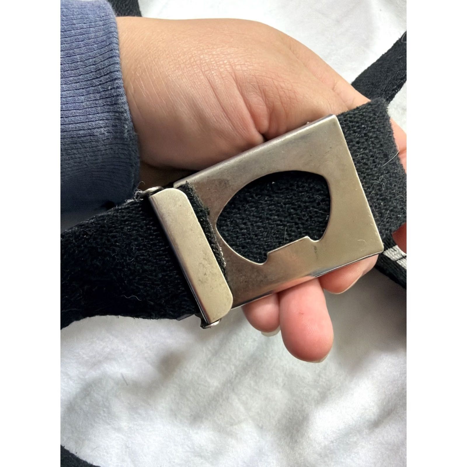 Ecko Unltd. VINTAGE Ecko Unltd Belt Black Seatbelt Style Metal Buckle Men's One Size 45 inches long Size ONE SIZE - 6 Thumbnail