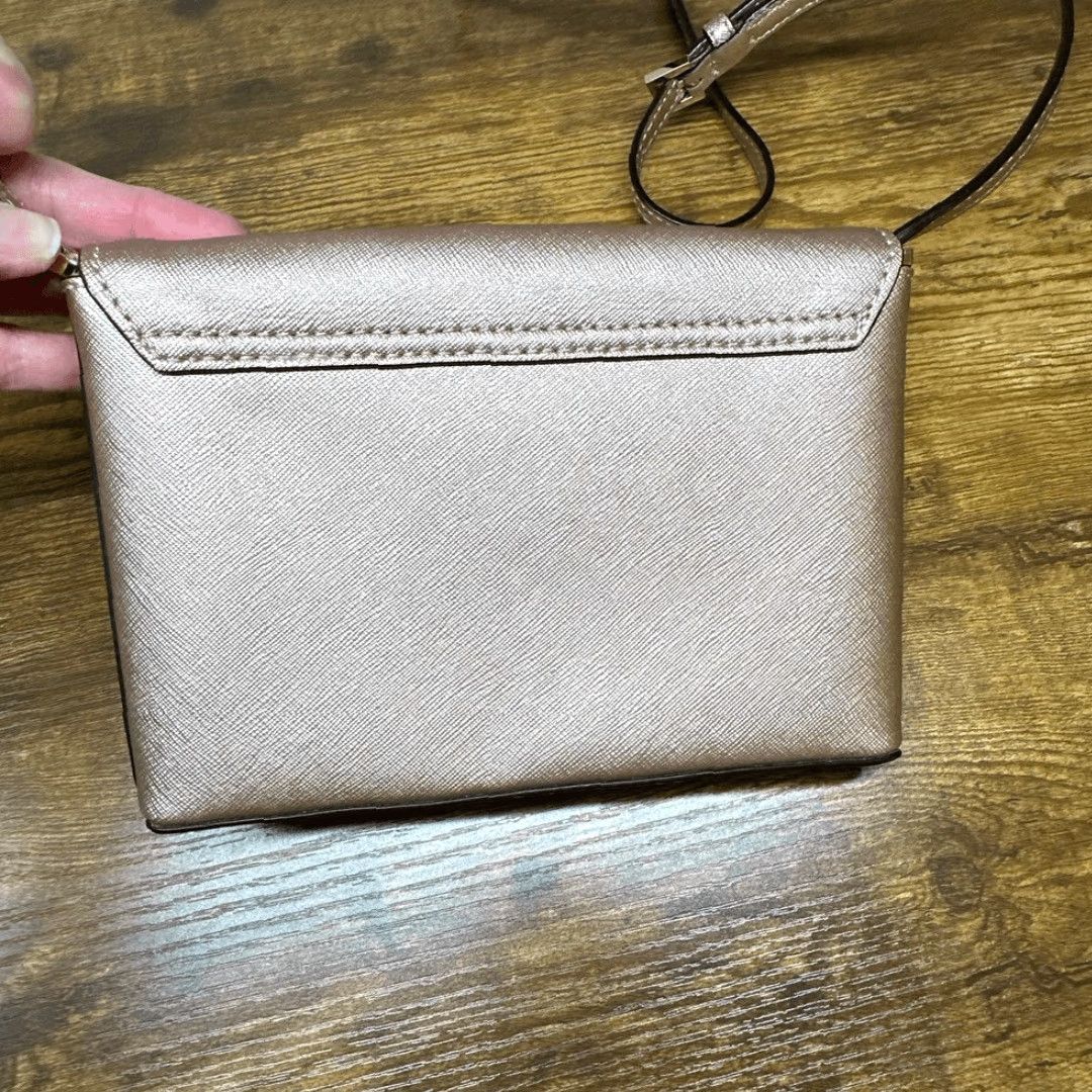 Vintage VINTAGE Kate Spade Sally Newbury Lane Crossbody Small Leather Bag Rose Gold Women Size ONE SIZE - 4 Thumbnail