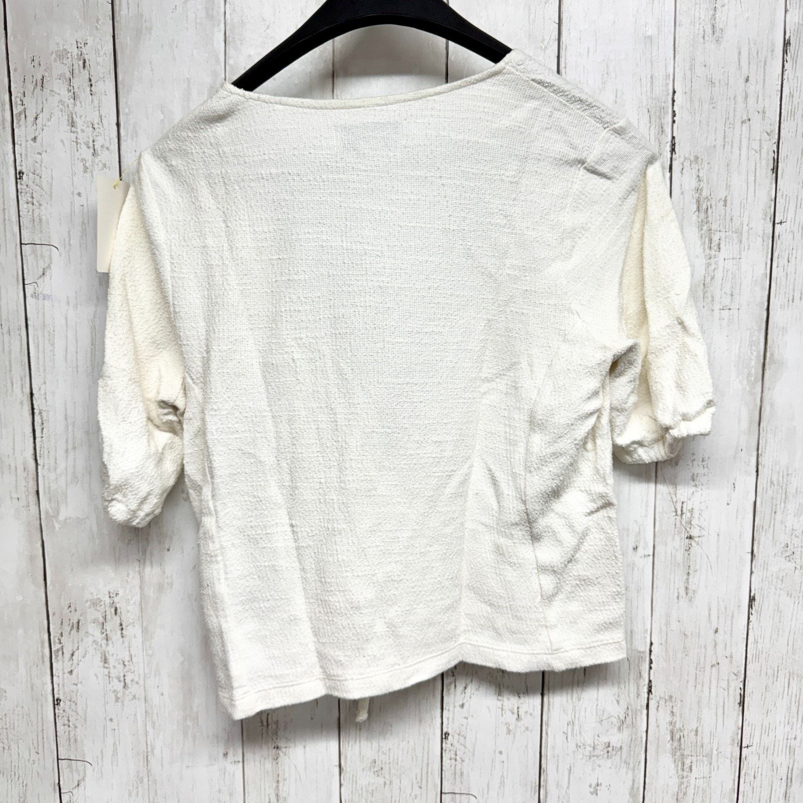 Madewell Madewell Texture & Thread Top XXS Ivory Short Sleeve Blouse Size XXS / US 00 / IT 34 - 8 Thumbnail
