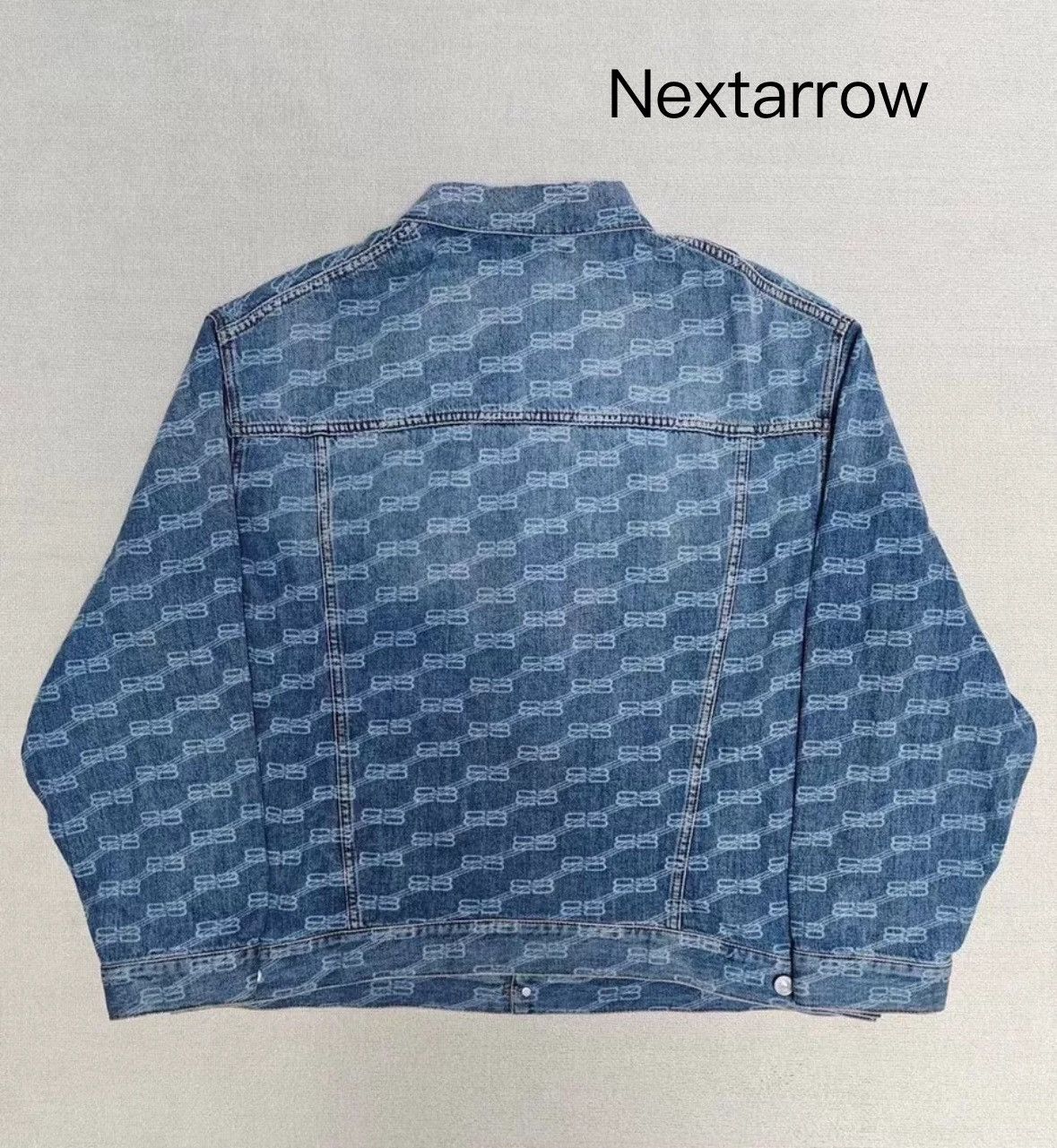 Balenciaga Balenciaga 23ss BB Monogram full print vintage denim jacket Size US M / EU 48-50 / 2 - 1 Thumbnail