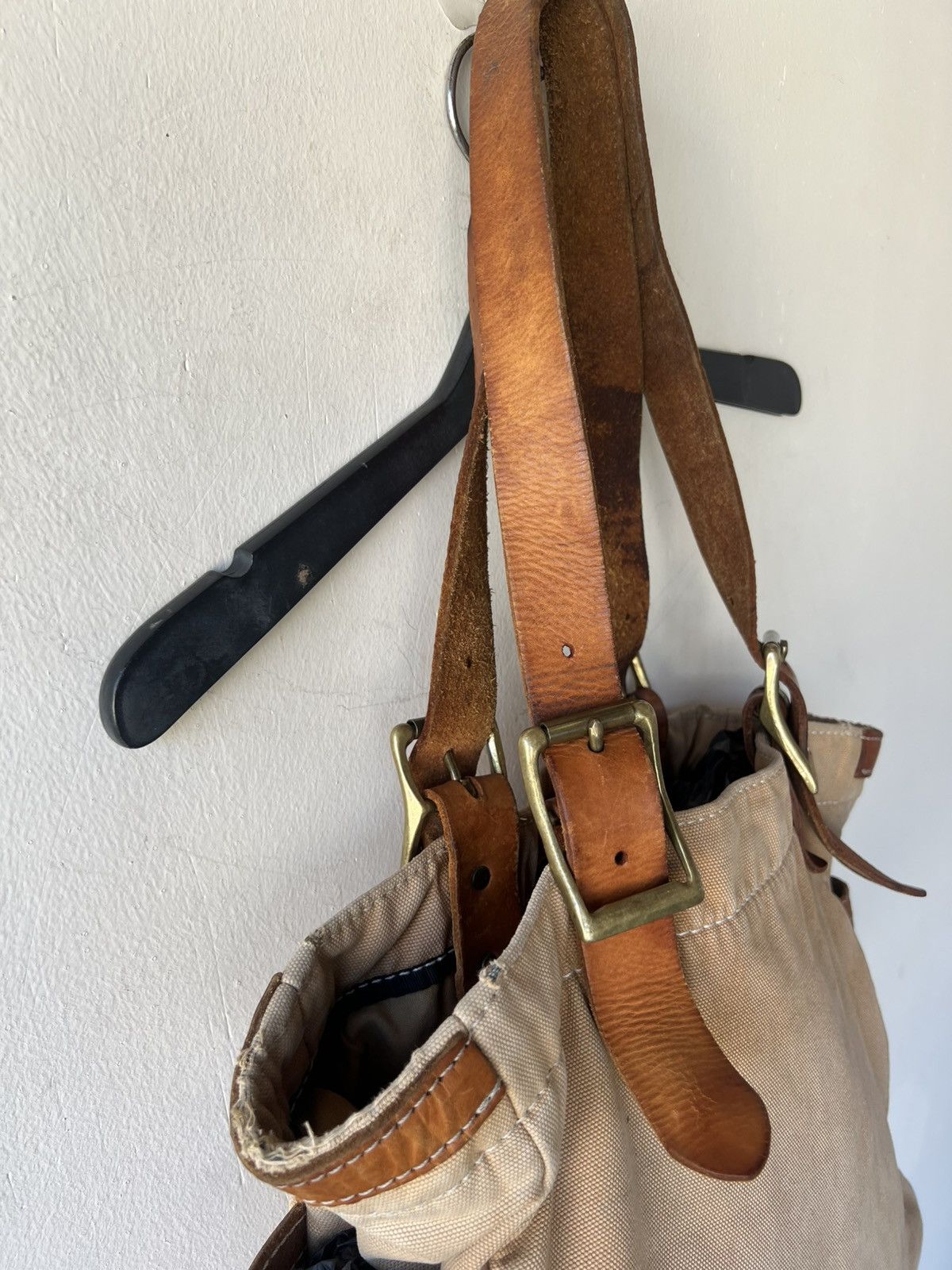 Bronson MFG. CO. Vintage Bronson Leather Distressed Heavy Leather Tote Bag Size ONE SIZE - 25 Thumbnail