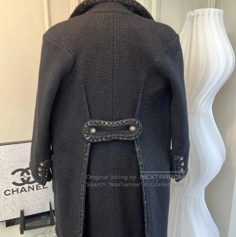 Chanel Chanel Black Alpaca Wool Women's Coat . Size M / US 6-8 / IT 42-44 - 5 Thumbnail
