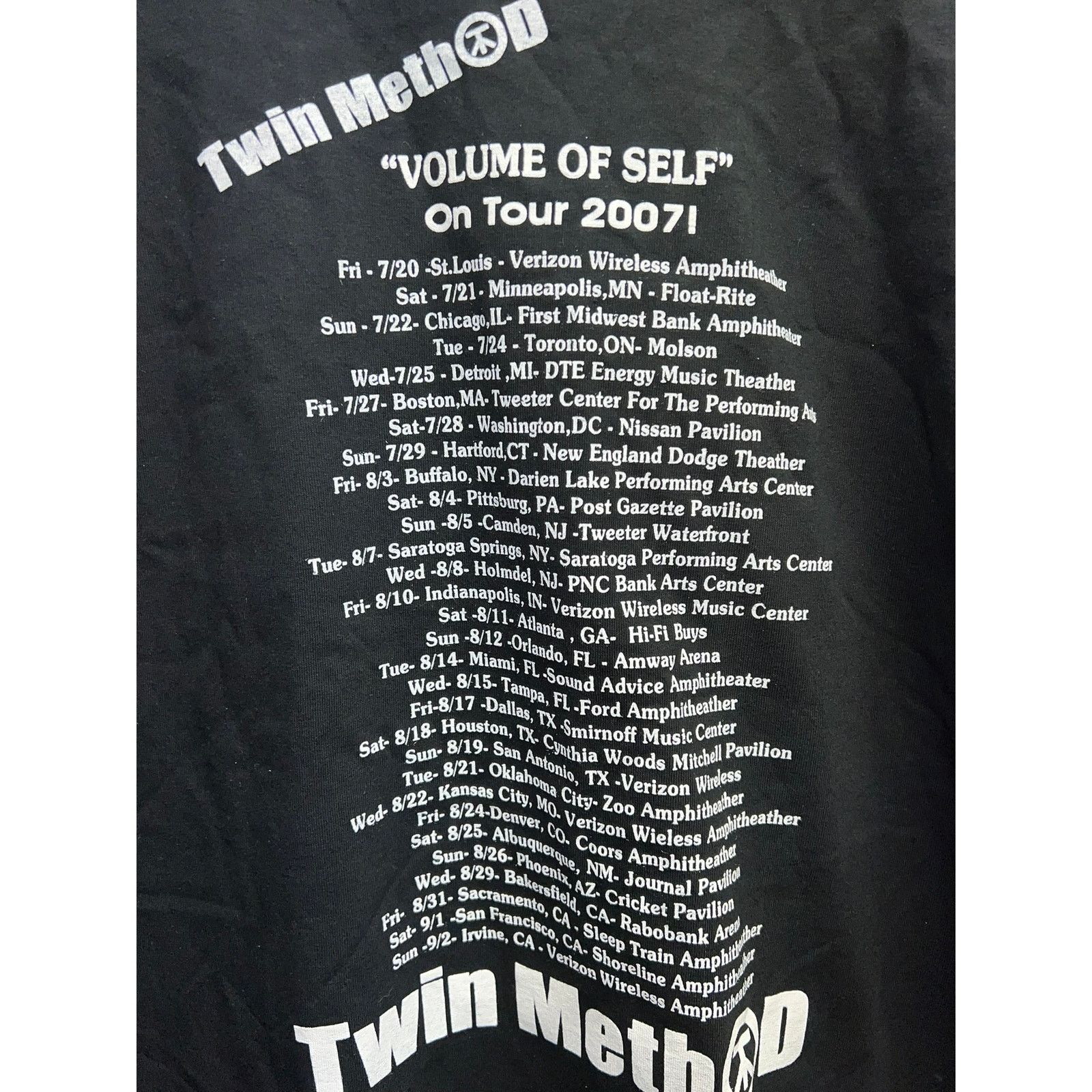Gildan 2007 Twin Method The Volume Of Self Tour Nu Metal Shirt XL Size US XL / EU 56 / 4 - 9 Thumbnail