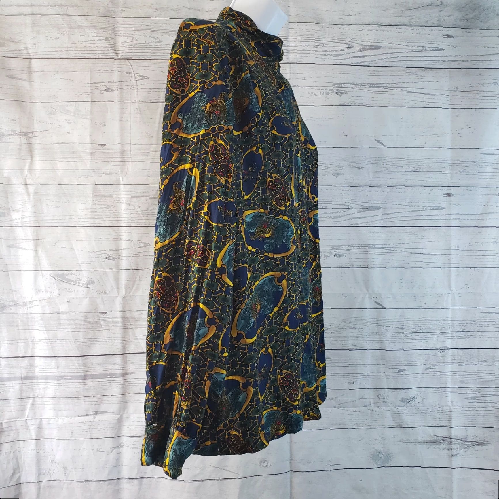 Pendleton Sophisticates by Pendleton Womens Blouse Sz 14 Blue Green Horse Bit Long Sleeve Size XL / US 12-14 / IT 48-50 - 3 Thumbnail