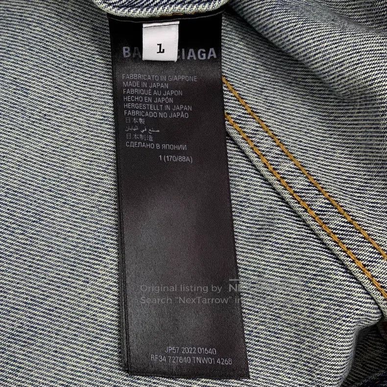 Balenciaga Balenciaga Blue collar destruction style denim jacket Size US L / EU 52-54 / 3 - 7 Thumbnail