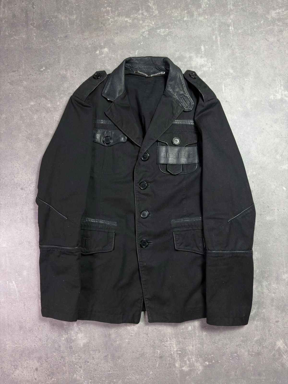 Dirk Bikkembergs Dirk Bikkembergs Leather Elements Blazer Cut Jacket 48 M Size US M / EU 48-50 / 2 - 2 Thumbnail