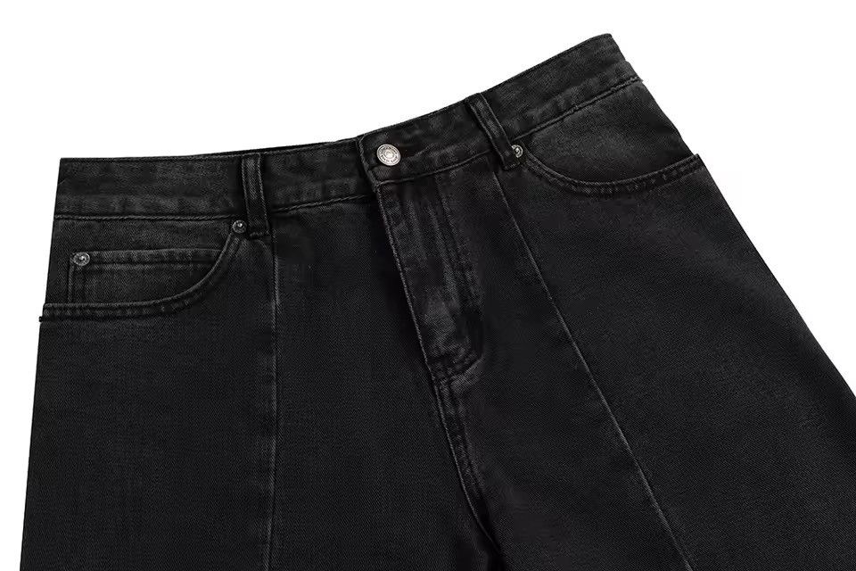Jean Distressed Detachable Flared Bootcut Retro Jeans + Shorts Size US 34 / EU 50 - 6 Thumbnail