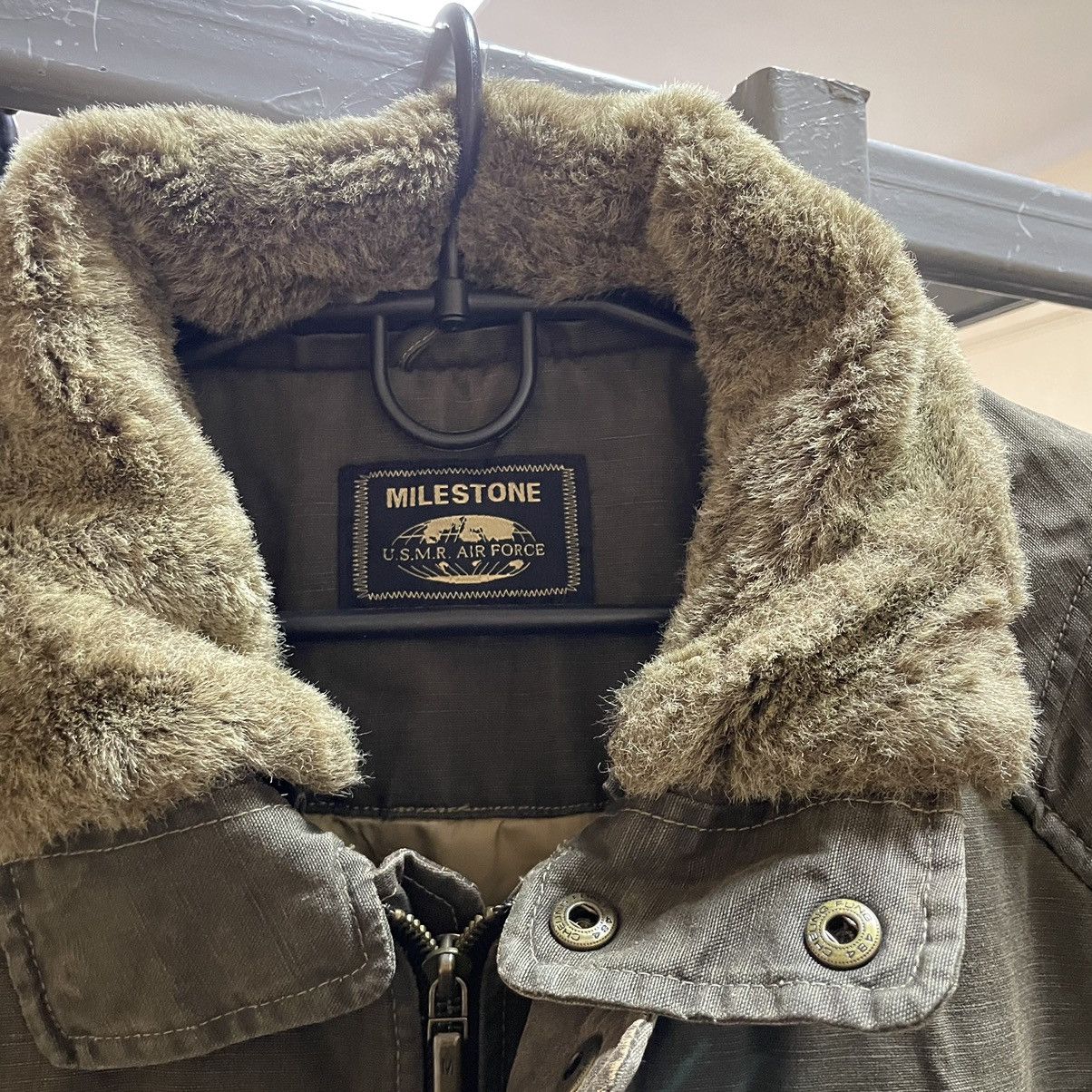 Milestone Rare Milestone Vintage khaki Flight Bomber Jacket MA1 war Size US M / EU 48-50 / 2 - 2 Thumbnail