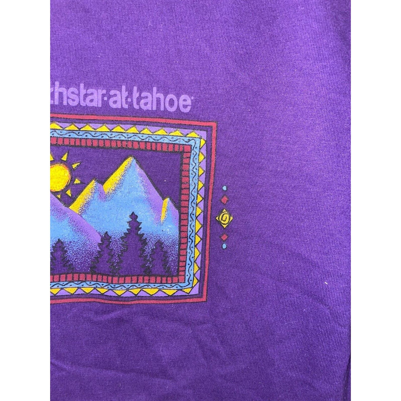Jerzees Vintage Tahoe Mountain Shirt Northstar Purple VTG Tee 90s L Size US L / EU 52-54 / 3 - 4 Thumbnail