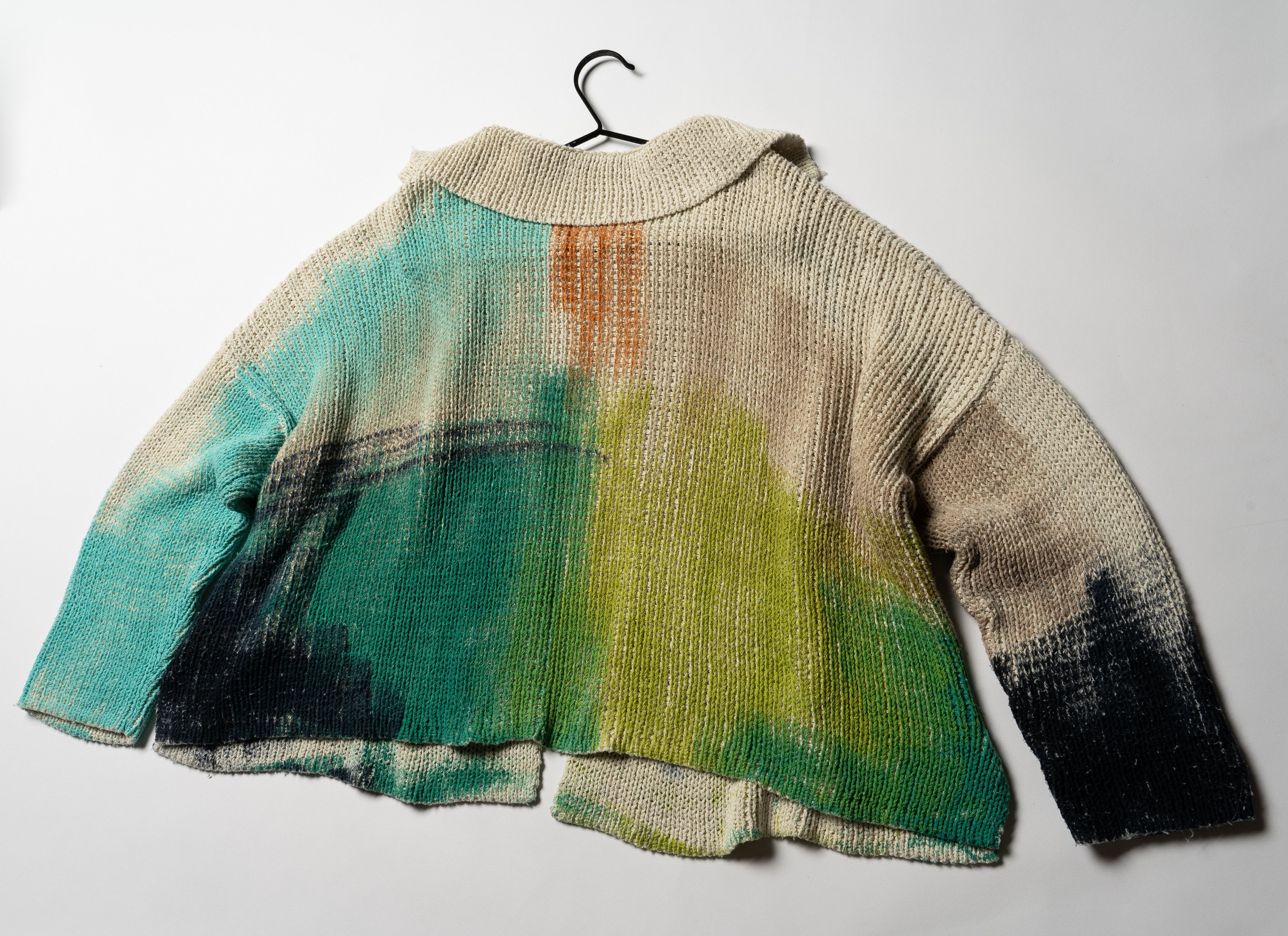 Other 🔴 F CASHMERE Hand-knitted shaded Silk Cardigan Size M / US 6-8 / IT 42-44 - 9 Thumbnail