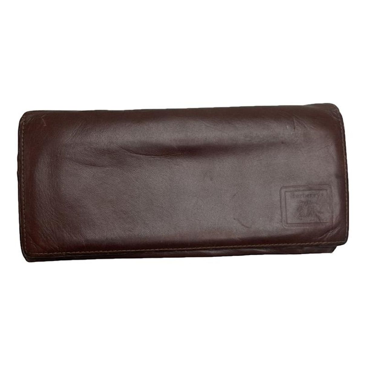 Burberry Brown Leather Wallet Size ONE SIZE - 1 Thumbnail