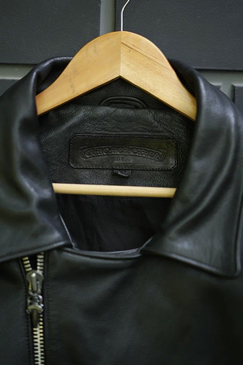 Chrome Hearts Chrome Hearts Leather Filigree Cross Motorcycle Jacket Size US XL / EU 56 / 4 - 8 Thumbnail
