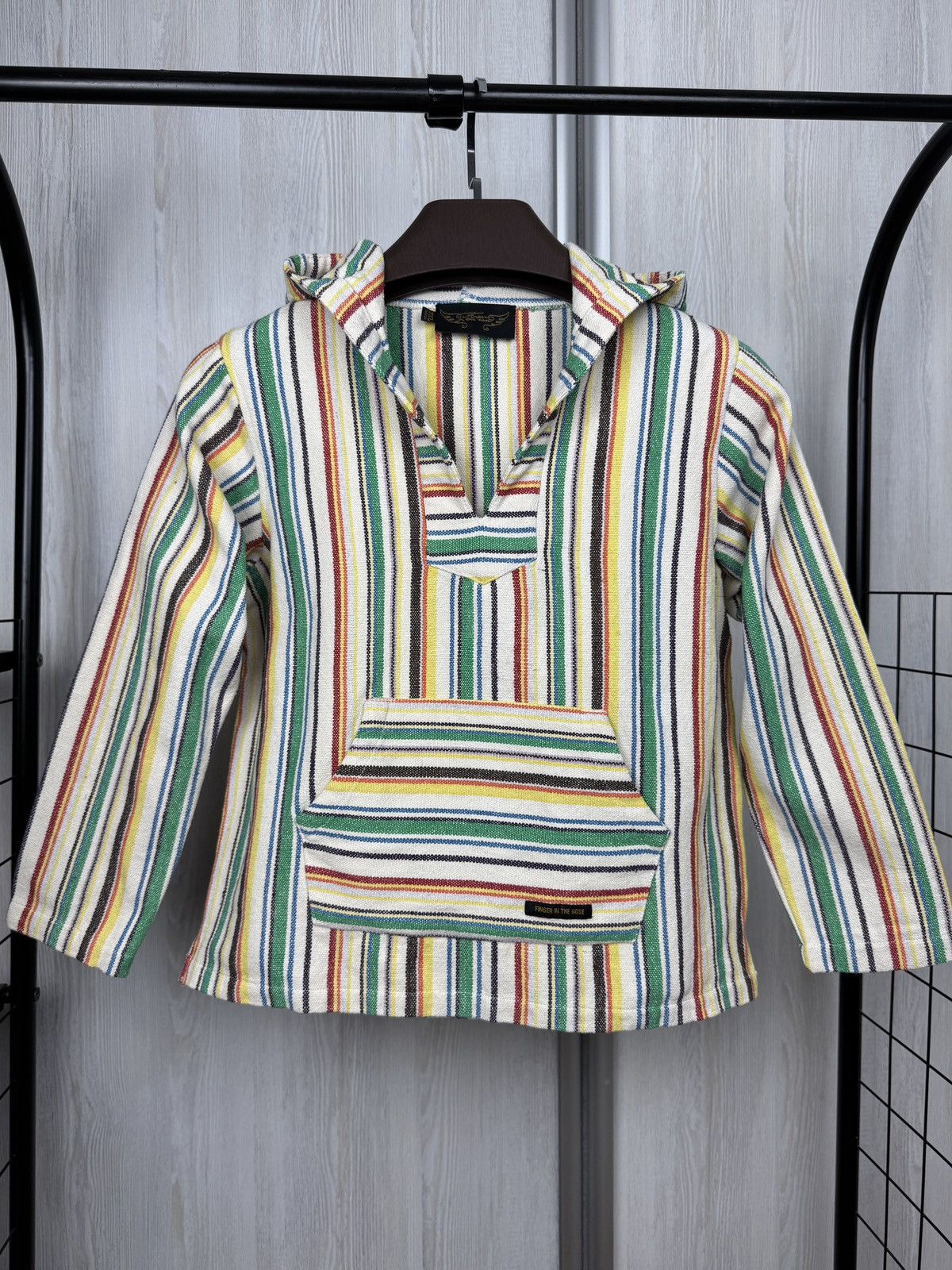 Japanese Brand Finger in the Nose rainbow Ashbury Woven hooded jckt unisex Size XXS / US 00 / IT 34 - 2 Thumbnail