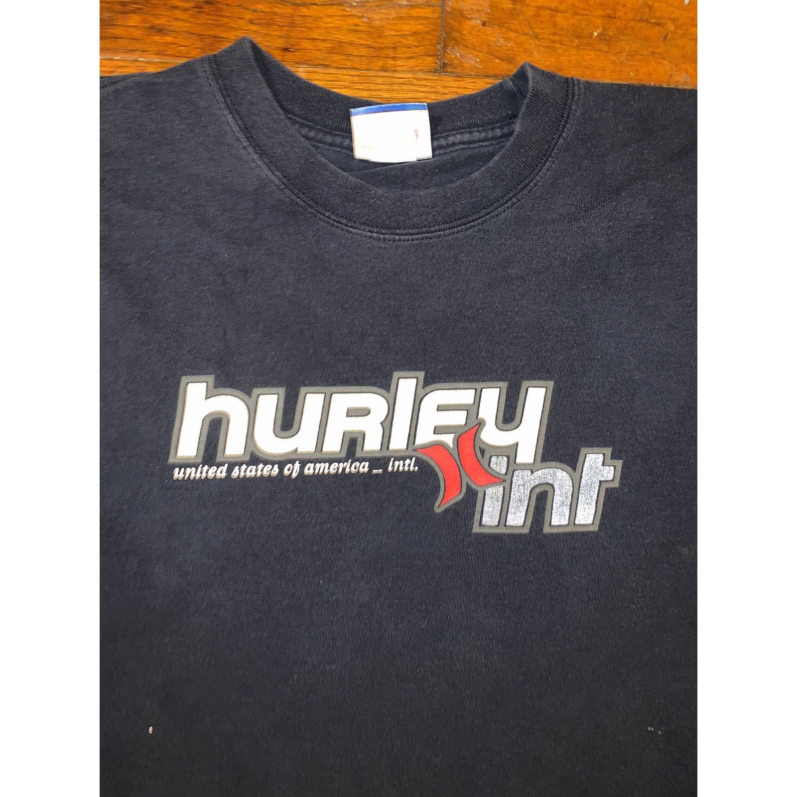 Hurley Vtg Y2K Hurley Cut Off Shirt Navy Blue Thrashed XL Size US XL / EU 56 / 4 - 3 Thumbnail