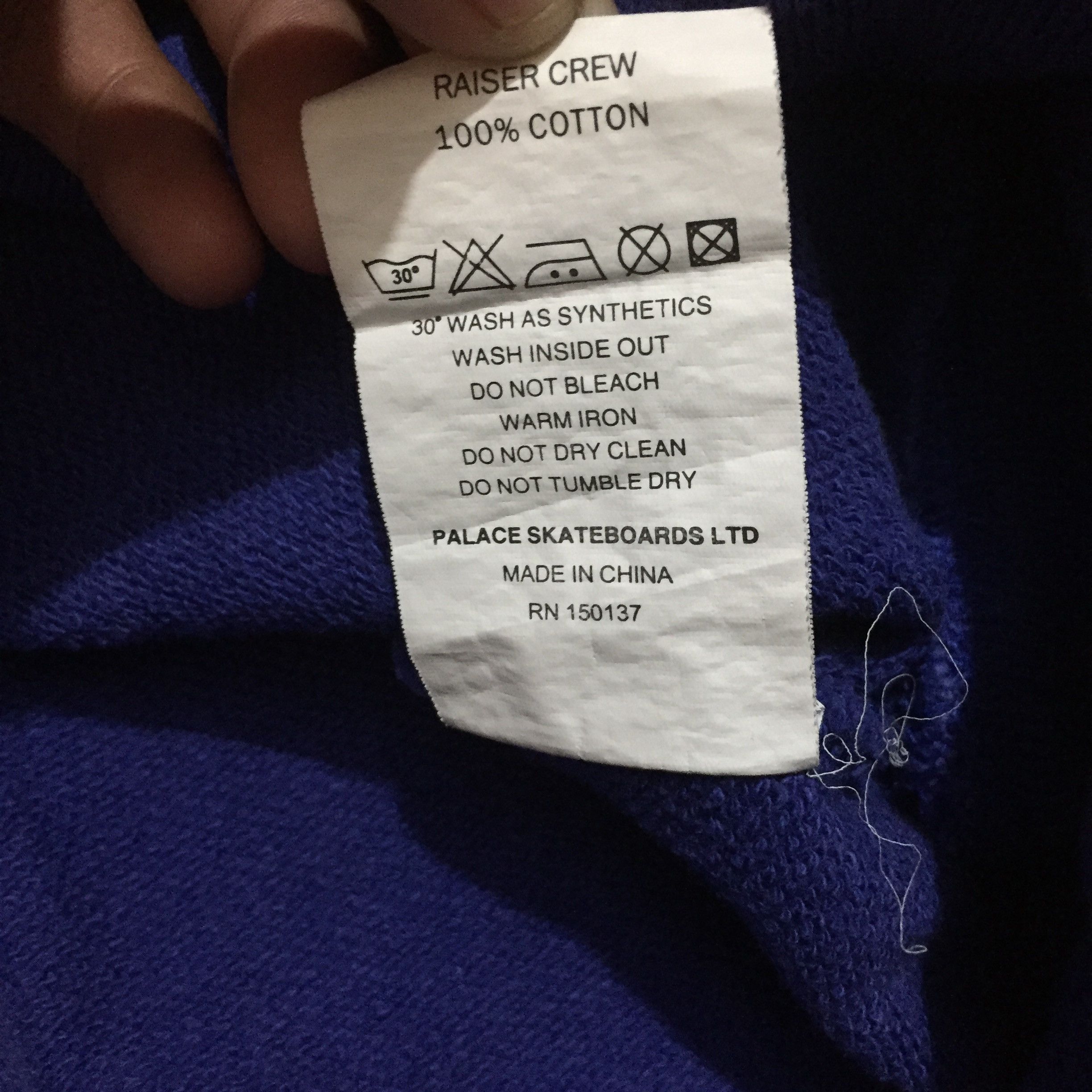 Palace Palace London Raiser Crew Sweatshirts Navy Blue Size US XL / EU 56 / 4 - 8 Thumbnail