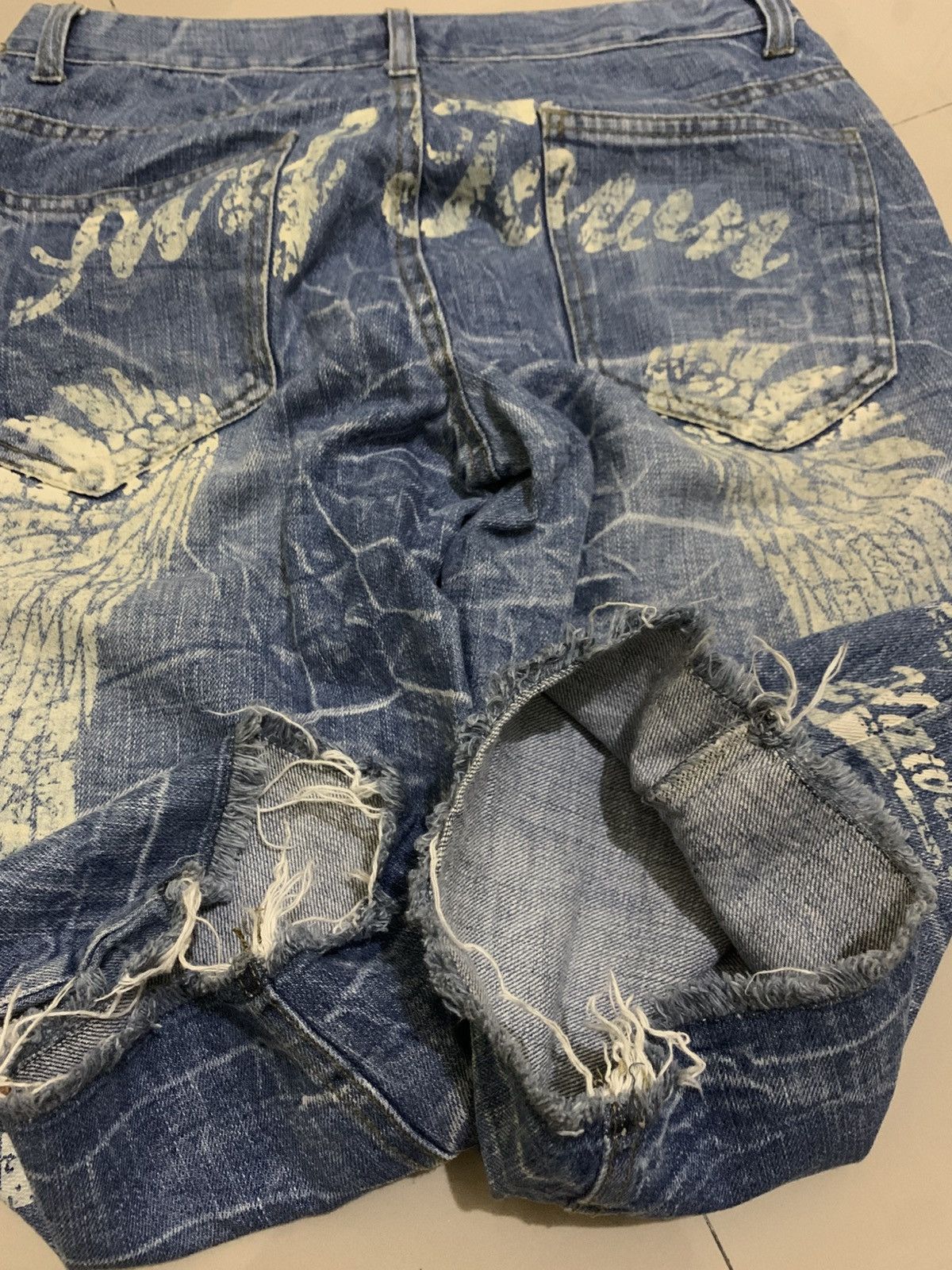 Japanese Brand 🐍 Y2k Nylaus Jorts Punk Style Ifsixwasnine Size US 30 / EU 46 - 4 Thumbnail