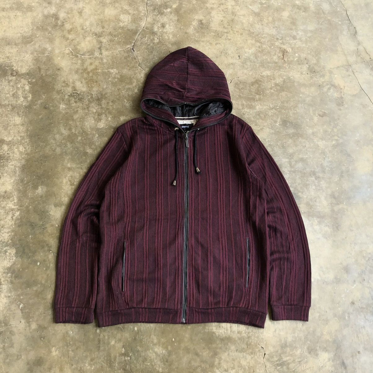 Japanese Brand 2000s Sterny Cord Full Zipper Hoodie Bape Style Red Maroon Size US M / EU 48-50 / 2 - 5 Thumbnail