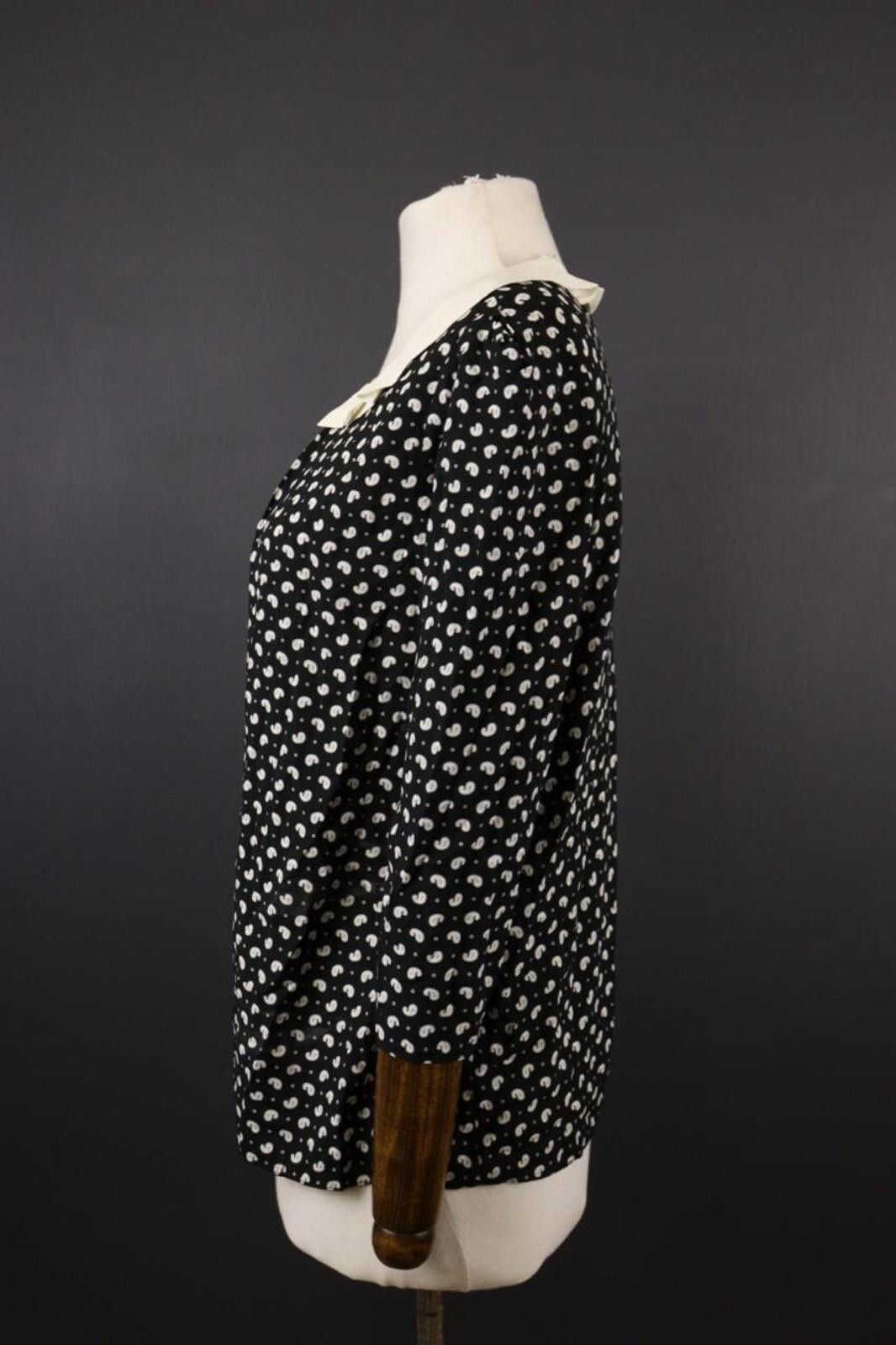 Designer Claudie Pierlot Black White Lagenlook Blouse Shirt Size 38 Size M / US 6-8 / IT 42-44 - 5 Thumbnail
