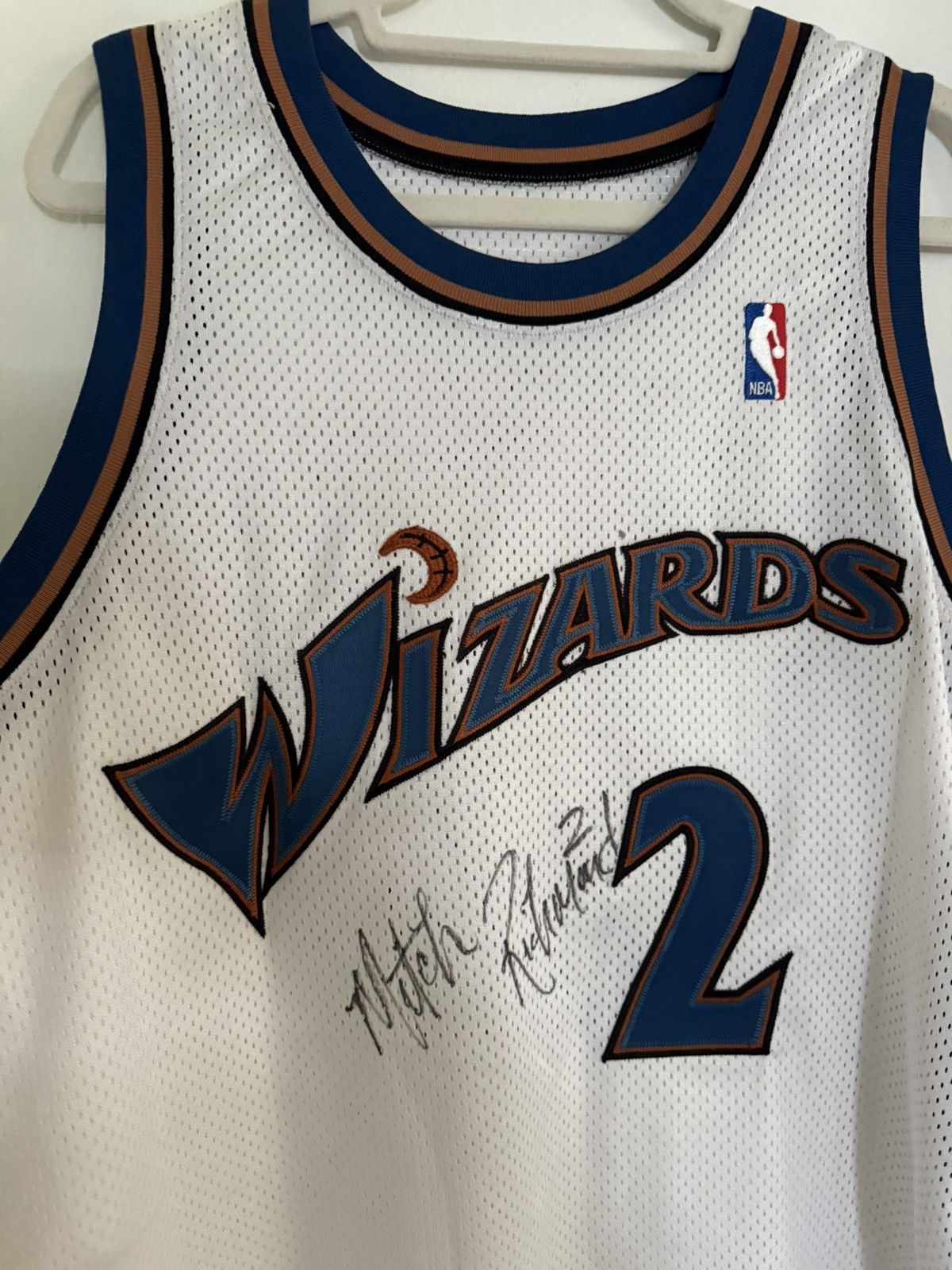 Nike Vntg Nike Washington Wizards Jersey Mitch Richmond Game Worn Size US L / EU 52-54 / 3 - 7 Thumbnail