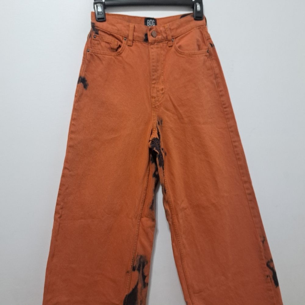 Bdg BDG The A Wide Leg Ombre Acid Wash Grunge Streetwear Baggy Jeans Size 26 Orange Size 26" / US 2 / IT 38 - 13 Thumbnail