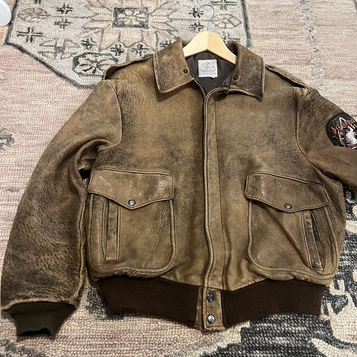 Vintage Vintage flight leather jacket Size US L / EU 52-54 / 3 - 7 Thumbnail