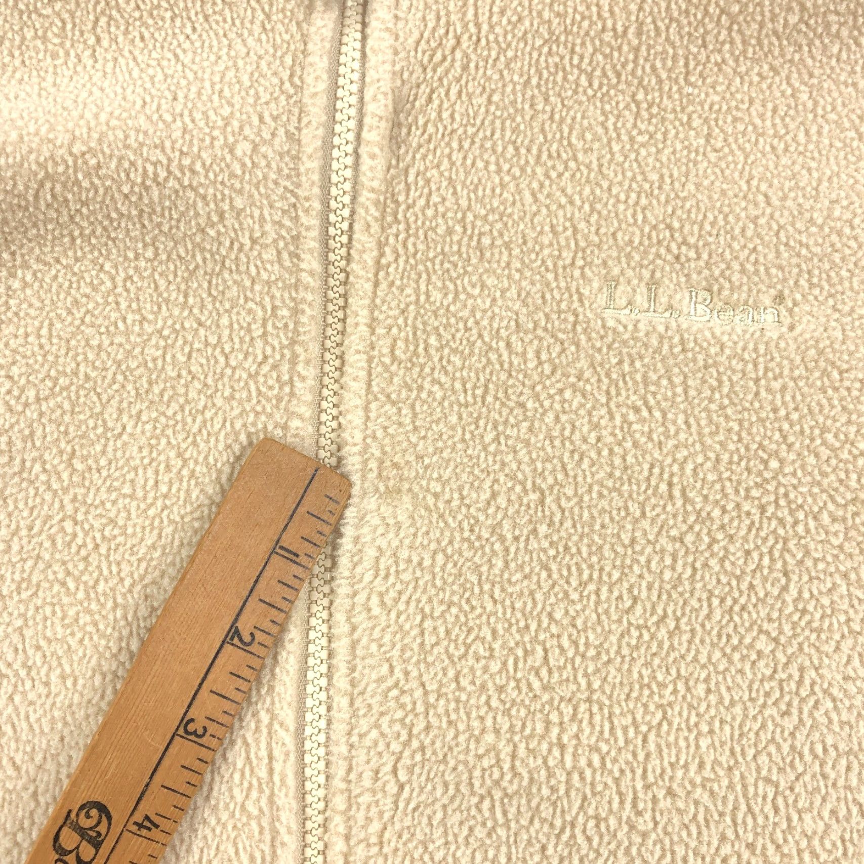 Vintage VINTAGE LL Bean Fleece Jacket Womens L Beige USA 90s Windbreaker Logo Zipper Jacket Mens Womens Size L / US 10 / IT 46 - 4 Thumbnail