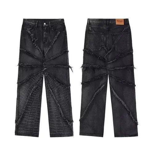 VIBE Opium Stacked Embroidered Denim Jeans Size US 30 / EU 46 - 8 Thumbnail