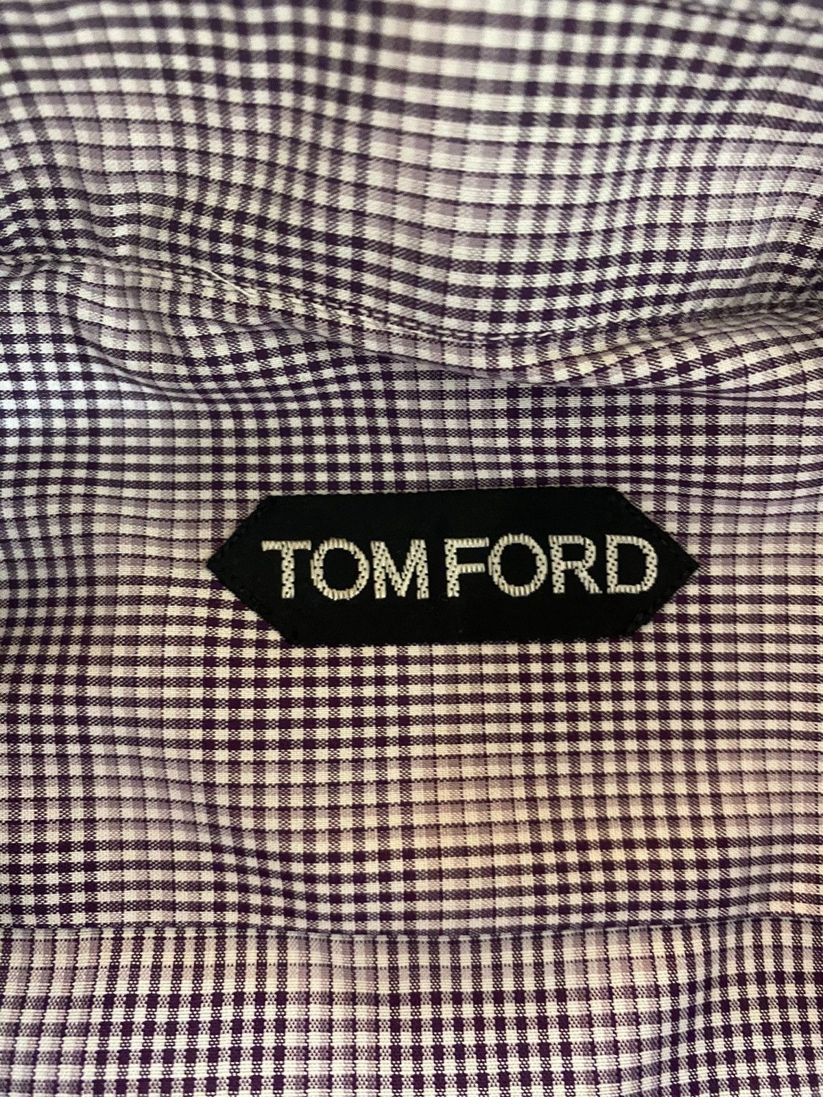 Tom Ford Tom Ford 🇮🇹 Violet Vibrations glen check shirt 16.5 42e NEW Size US L / EU 52-54 / 3 - 2 Thumbnail