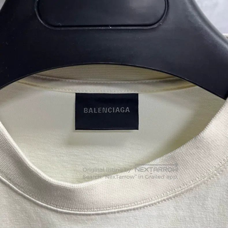 Balenciaga Balenciaga Beige Logo Printed Vintage Plain Loose Shoulder Size US XXS / EU 40 - 3 Thumbnail