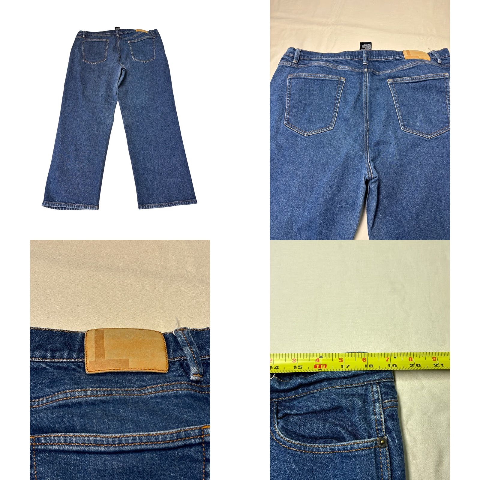 Denime Lafayette 148 New York Watts Straight Leg Jeans Blue Denim 34 26.5 5-Pocket Womens Jeans Comfort Stretch High Rise Colonial Blue (Medium) Denim Size 24" / US 00 / IT 34 - 8 Thumbnail