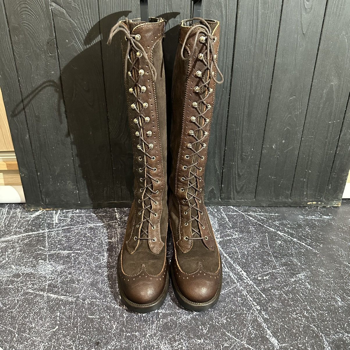 Max Mara MAX MARA - Women’s Brown Suede/Leather Boots Size 38 Size US 8 / IT 38 - 4 Thumbnail