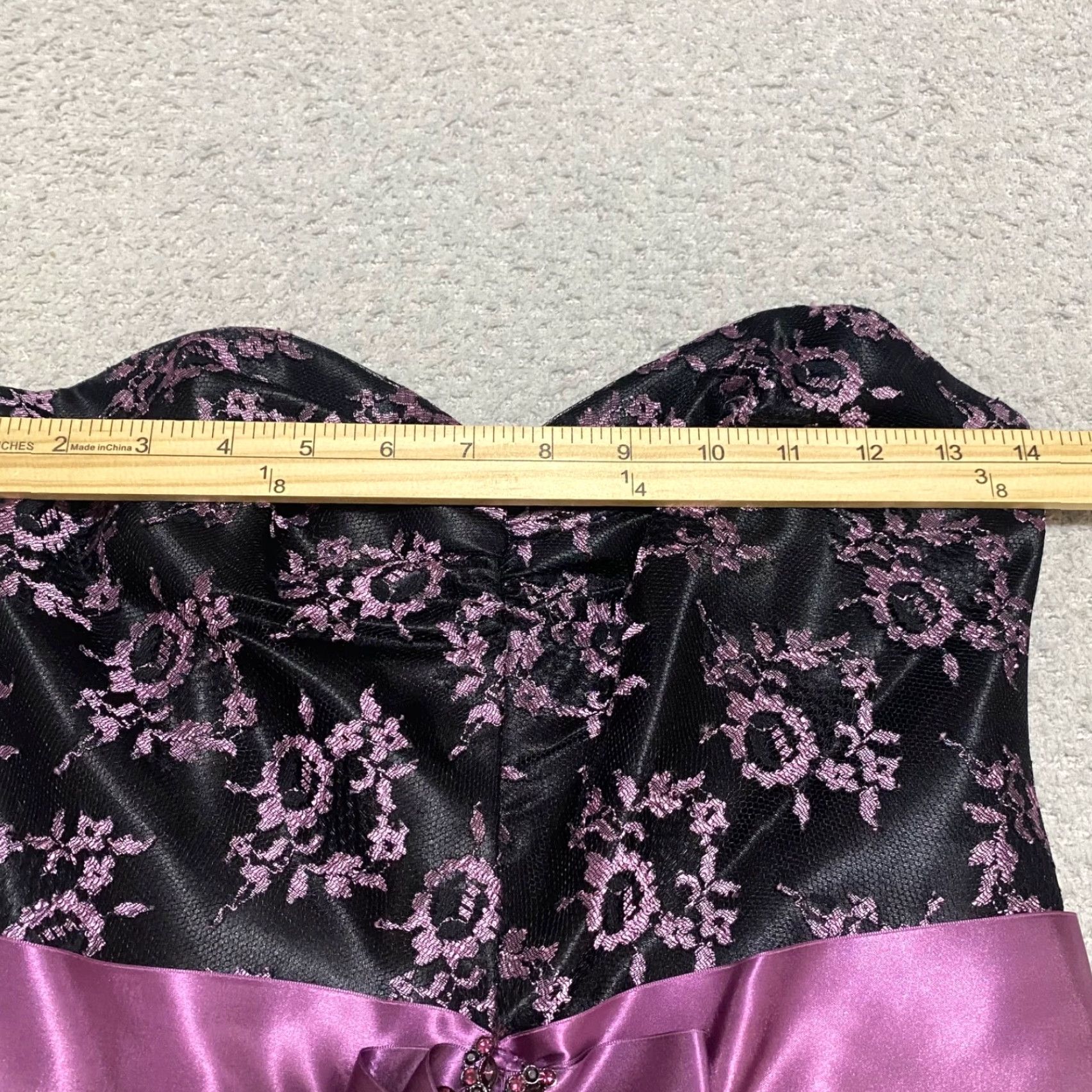 Jessica McClintock Jessica McClintock Gunne Sax Dress Womens sz 7 Black Geometric Strapless Ribbon Size M / US 6-8 / IT 42-44 - 7 Thumbnail