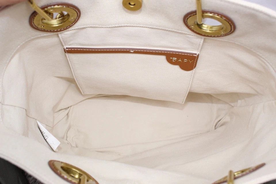 Bape BAPY by A Bathing Ape Chain Handle Canvas Tote — Beige/Tan Size ONE SIZE - 4 Thumbnail