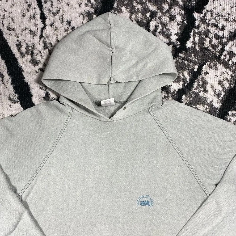 Fruit Of The Loom VINTAGE 90s WASHED GREY BLANK FRUIT OF THE LOOM HOODIE BOXY Size US M / EU 48-50 / 2 - 2 Thumbnail